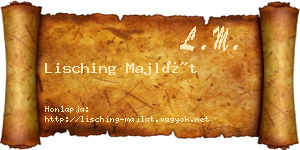 Lisching Majlát névjegykártya